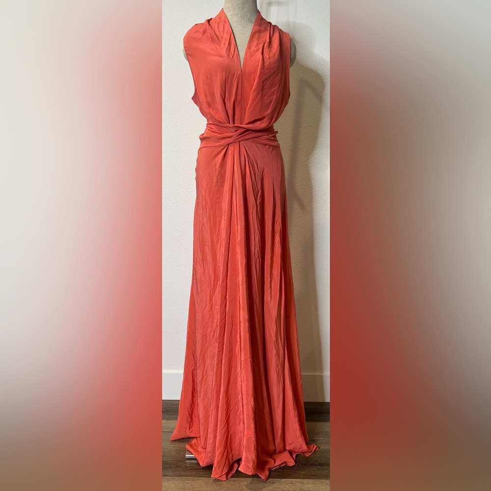 Azeeza Silk Chiffon Flowy Maxi Dress